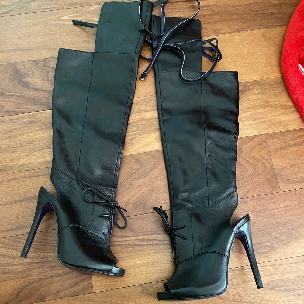 Leather boots
